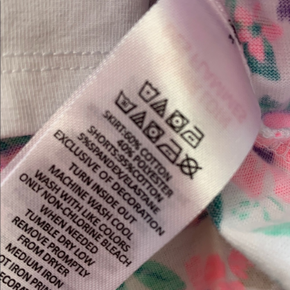 Cynthia Rowley Pink Purple Ruffle Skort 10/12 EUC Floral Skirt - Picture 7 of 7